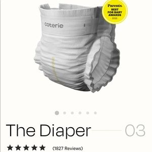 140 SIZE 3 COTERIE DISPOSABLE DIAPERS